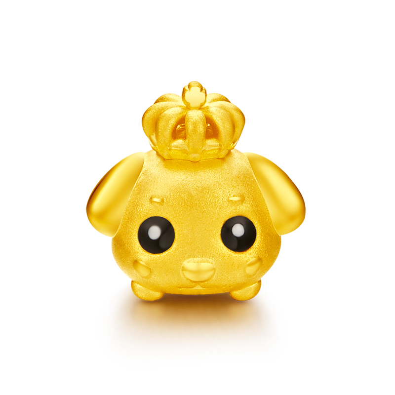 Chinese Zodiac 2021: Dog - Fine Gold Pendant (With Red Bracelet)