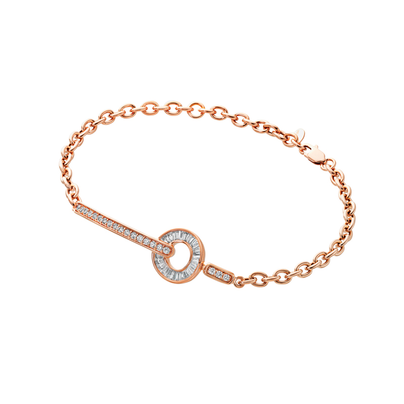 18K Rose Gold Diamond Bracelet