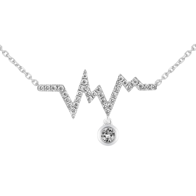 18K White Gold Diamond Necklace