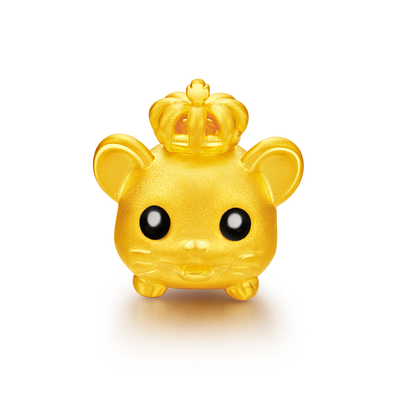 Chinese Zodiac 2021- Rat - Fine Gold Pendant (With Red Bracelet)