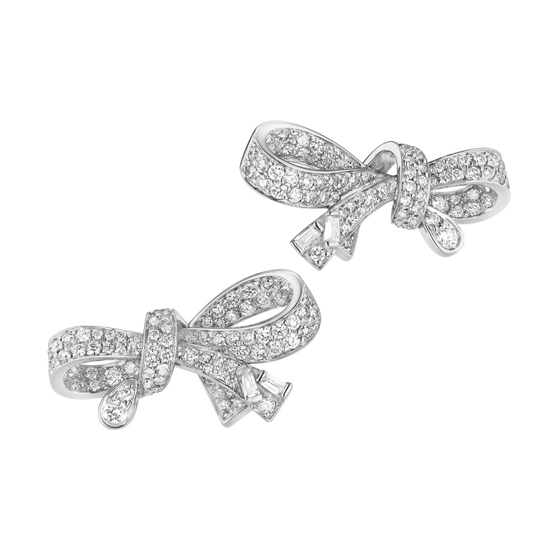 18K White Gold Diamond Earrings