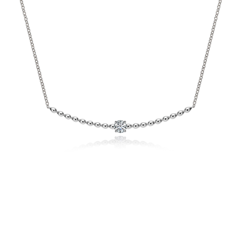 18K White Gold Diamond Necklace
