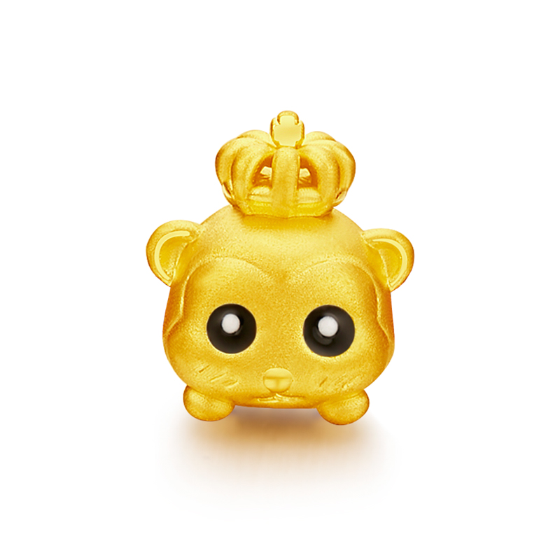 Chinese Zodiac 2021: Monkey - Fine Gold Pendant (With Red Bracelet)