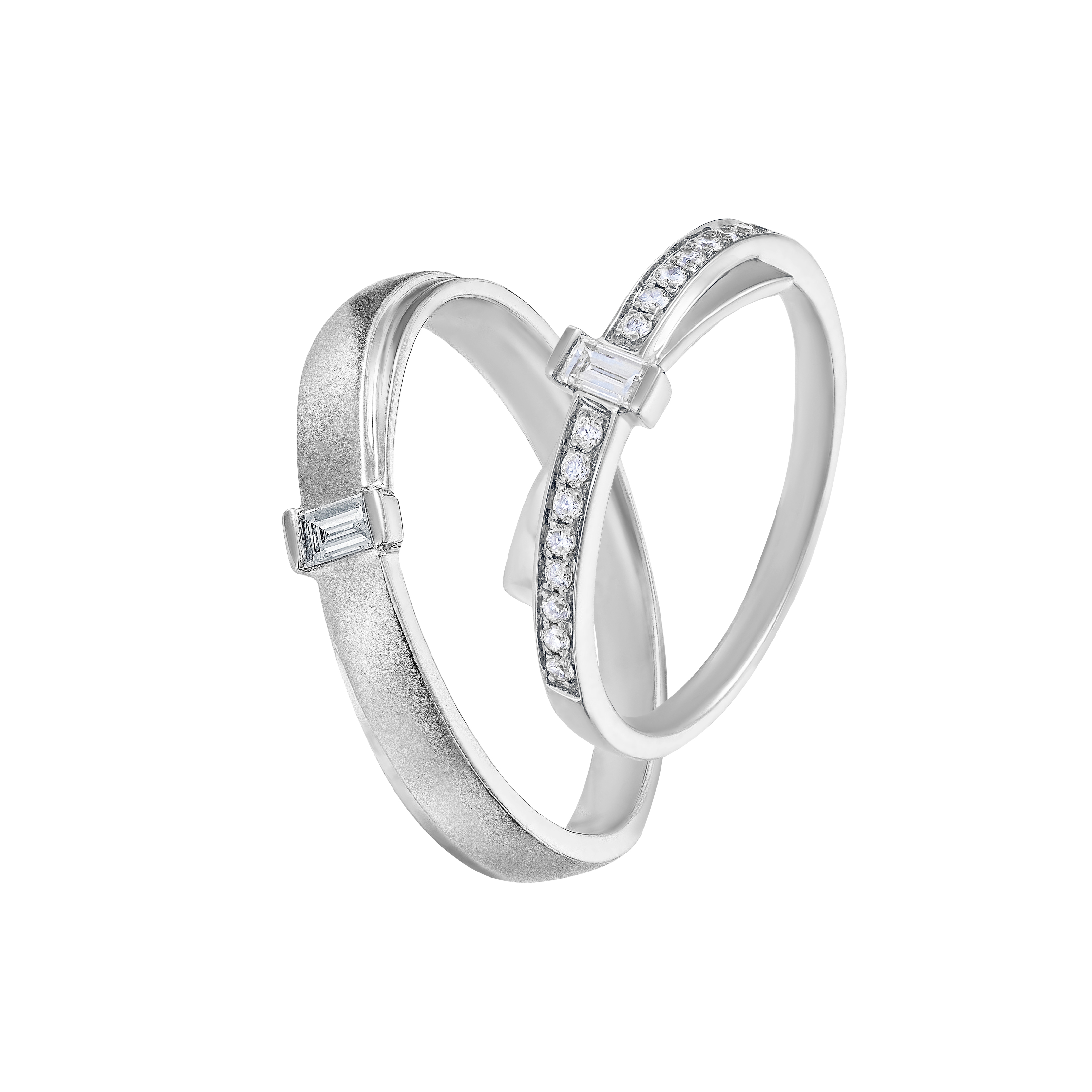Hold-On-To Wedding Band Collection 18K White Gold Diamond Wedding Band
