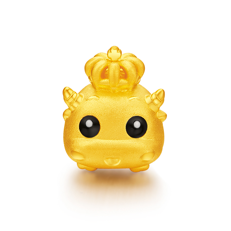 Chinese Zodiac 2021: Ox - Fine Gold Pendant (With Red Bracelet)