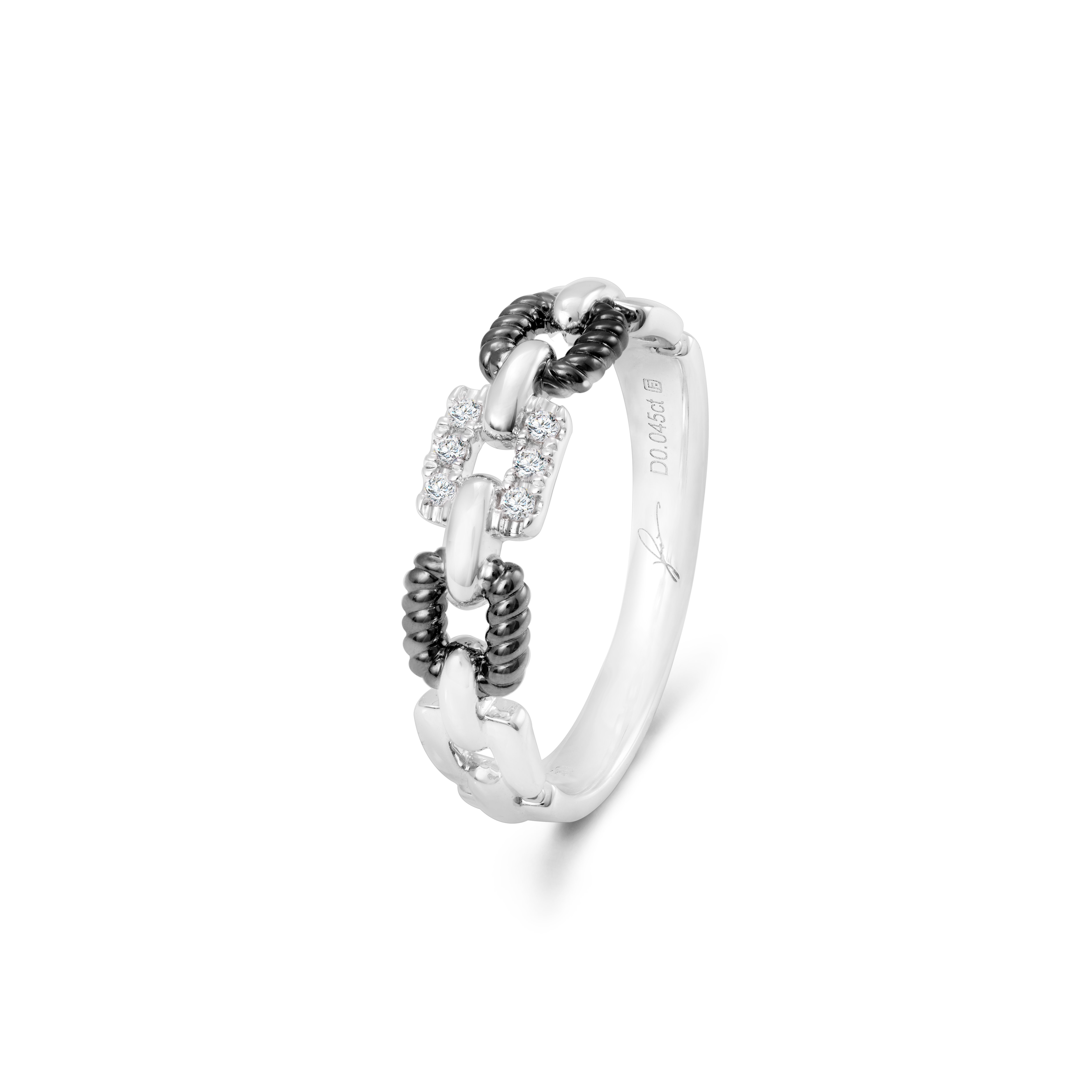 ENCORE - 18K White and Rhodium Black Gold Diamond Ring