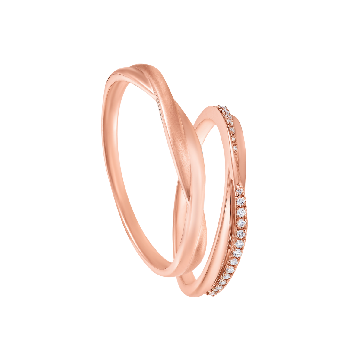 Hold On To Wedding Band Collection 18K Rose Gold Diamond Wedding Band 156985 156986