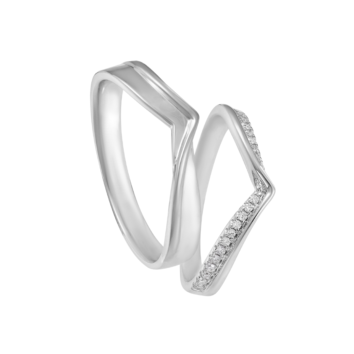 Hold On To Wedding Band Collection 18K White Gold Diamond Wedding Band 156980 156981