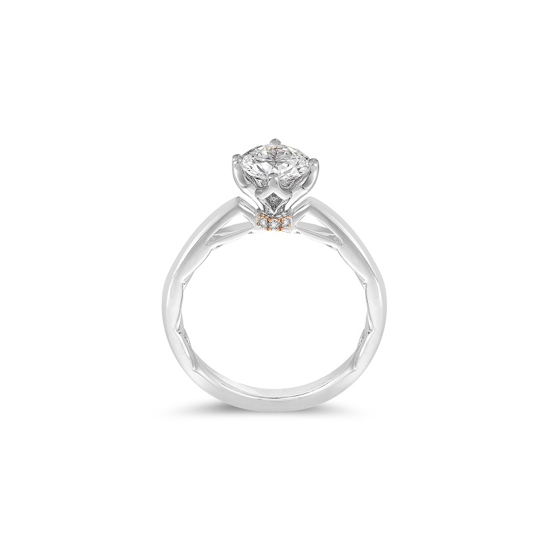 18K White Gold and Rose Gold Diamond Ring