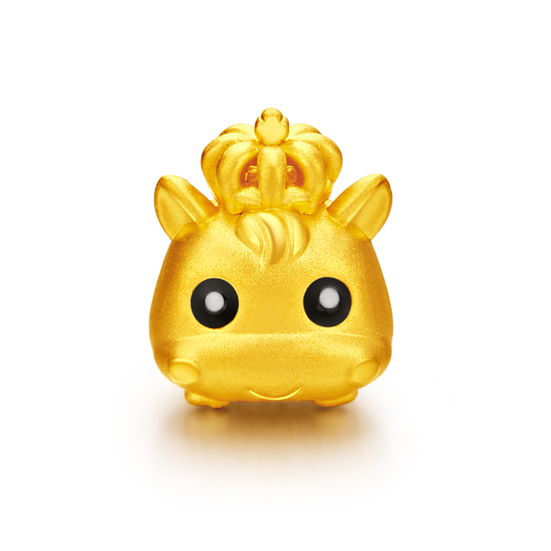 2021十二生肖系列: 马 - 硬足金吊坠(附赠红色手绳)