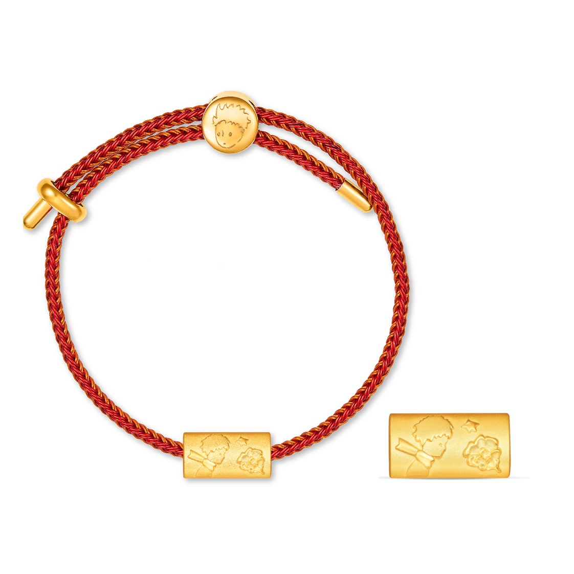 Fine Gold Charm - Le Petit Prince and Rose